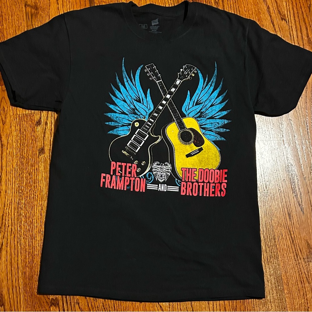 Hanes Black Graphic Tee featuring Peter Frampton and the Doobie Brothers